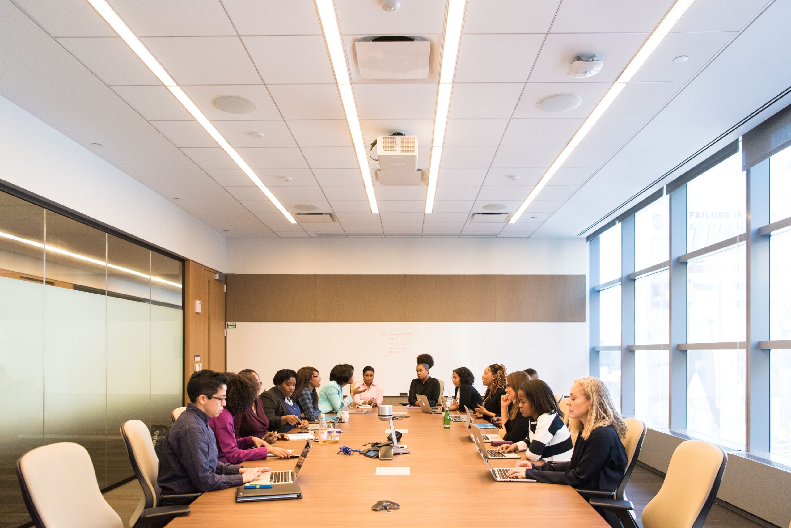 Professionals meeting in a boardroom